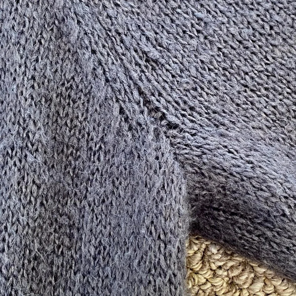 J. Crew Shawl Collar Mohair Sweater in Dusty Violet